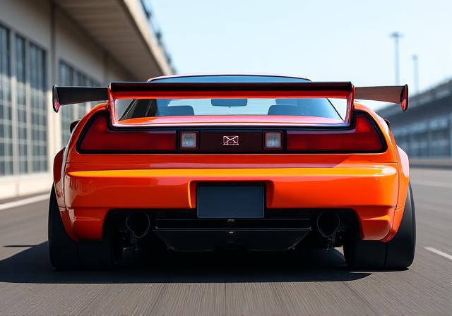 大型リアウィングを装着したホンダNSX